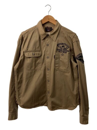 商品画像：長袖シャツ/XL/バンソン/カーキ/コットン/KHK/無地/FXV-518 1