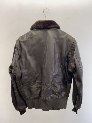 商品画像：レザージャケット・ブルゾン/38/レザー/BRW/無地/8718-01-824-3400 2