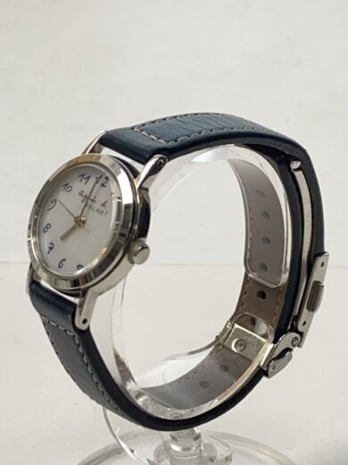 商品画像：ソーラー腕時計/アニエスベー/アナログ/レザー/WHT/NVY/V117-0AT0 2