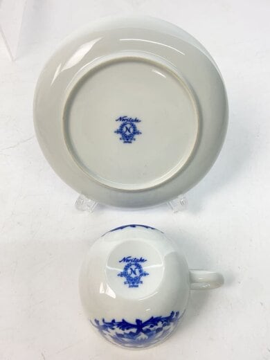 商品画像：カップ&ソーサー/6点セット/ノリタケ/ブルー/花柄/カップ欠品 4