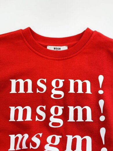 画像：MSGMスウェット/--/コットン/RED/無地6