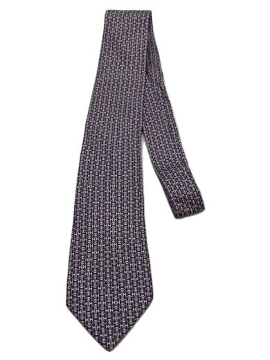 画像：HERMESネクタイ/シルク/PNK/総柄/メンズ1