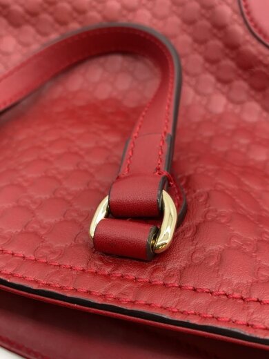 商品画像：マイクログッチシマ/ショルダーバッグ/レザー/RED/総柄/449241 9