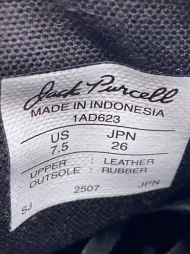 商品画像：JACK PURCELL 1935/ローカットスニーカー/26cm/BLK/レザー/1AD623 5