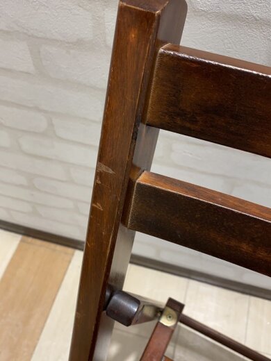 商品画像：折り畳チェア/ウッド/BRW 6