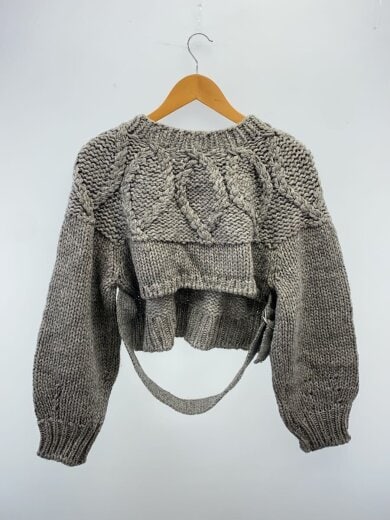 商品画像：ケーブルベルテッドプルオーバー/ニット・セーター(厚手)/FREE/GRY/CL406179ER-01 2