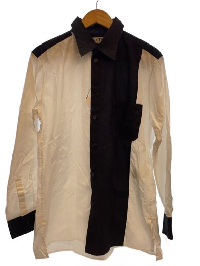 商品画像：バイカラ-シャツ/3/コットン/WHT/BLK/UJ-B89-805 1