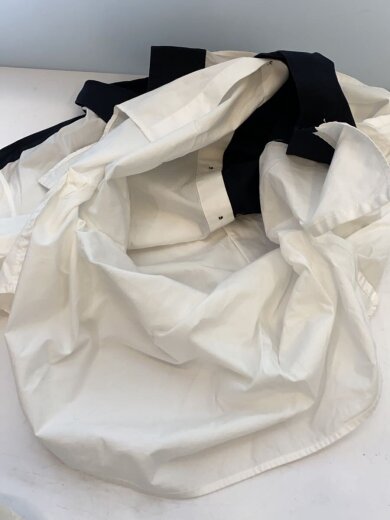 商品画像：バイカラ-シャツ/3/コットン/WHT/BLK/UJ-B89-805 7