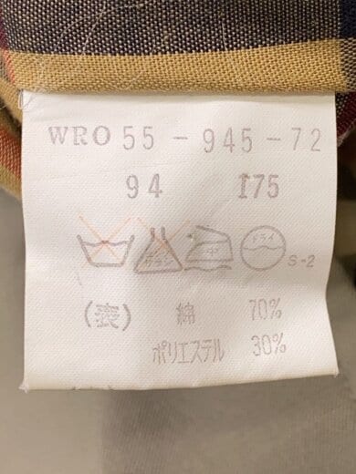 商品画像：ステンカラーコート/ノバチェックライナー/--/コットン/BEG/WRO55-945-72// 4