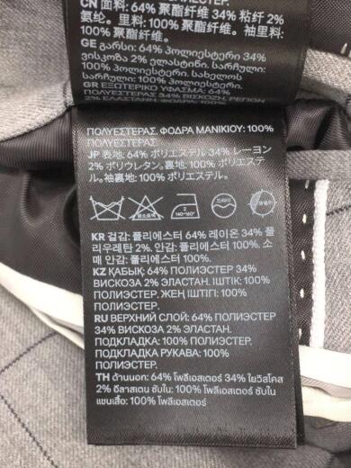 画像：H&Mスキニーフィットスーツ/スーツ/44/ポリエステル/GRY/チェック6