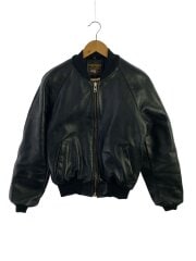 レザージャケット・ブルゾン/TJ/チームジャケット//袖ヨゴレ有/USA製/34/BLK/44986