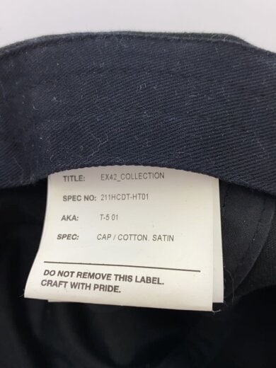商品画像：キャップ/X 00/コットン/BLK/無地/メンズ/211HCDT-HT01 6