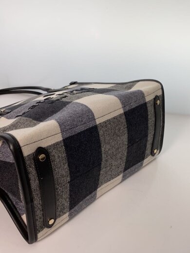 商品画像：トートバッグ/ウール/BLK/チェック 4