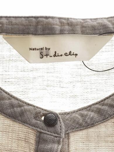 画像：studio CLIP長袖ワンピース/FREE/リネン/BEG/無地/CL217005-23