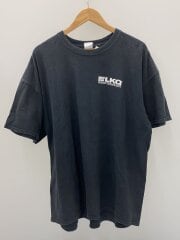 両面ロゴTシャツ/XXL/コットン/BLK
