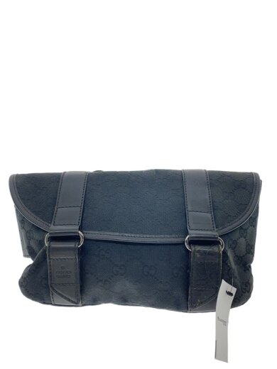 商品画像：ウエストバッグ_GGキャンバス/キャンバス/BLK/総柄 1