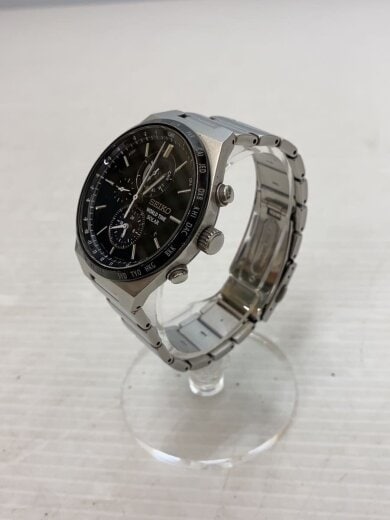 商品画像：ソーラー腕時計/アナログ/ステンレス/BLK/V195-0AE0 2