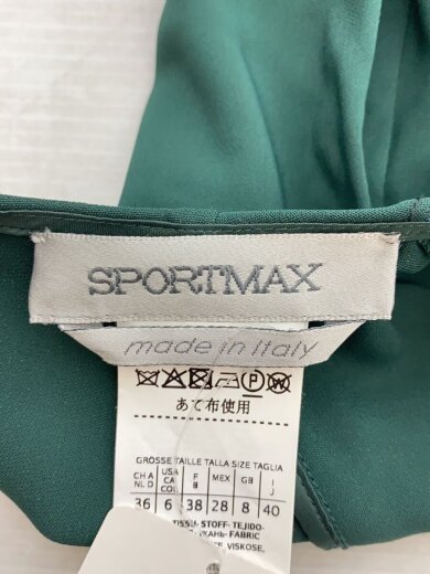画像：SPORT MAX by Max Mara半袖ワンピース/40/レーヨン/GRN/12-22-603893