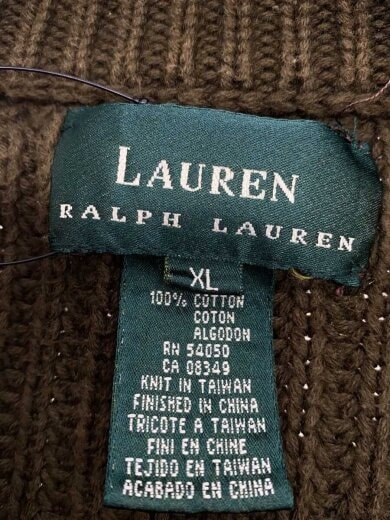 商品画像：ニット・セーター(厚手)/XL/コットン/KHK 3