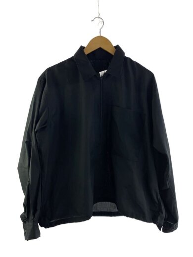 商品画像：ハーフジップ長袖シャツ/M/ポリエステル/BLK/BE-39025 1