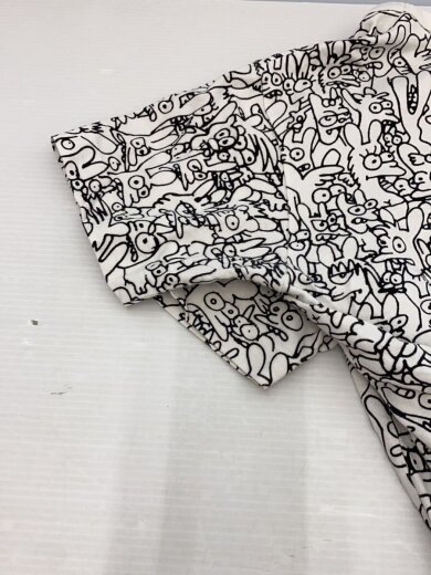 商品画像：Tシャツ/M/コットン/WHT/総柄/az-t156 6