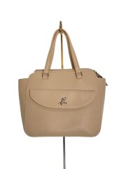 ハンドバッグ/--/BEG/無地/2WAY/B金具