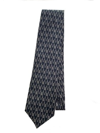 商品画像：ネクタイ/シルク/BLK/総柄/メンズ 1