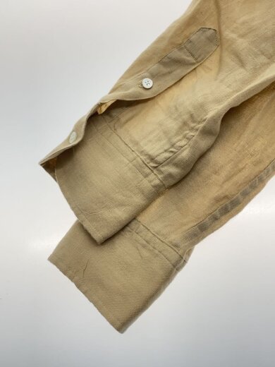 商品画像：長袖シャツ/S/リネン/BEG/無地/Relaxed Fit 5