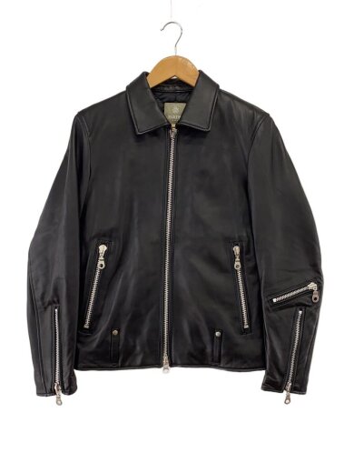 商品画像：レザージャケット・ブルゾン/S/羊革/BLK/無地/NUC73L00880SH 1