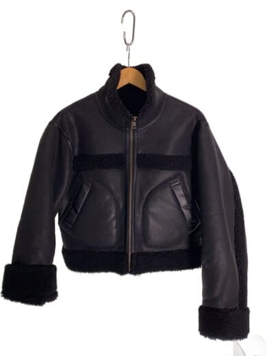 画像：SLYレザージャケット・ブルゾン/FREE/ポリエステル/BLK/無地/030GAZ30-11901