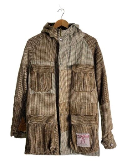 商品画像：マウンテンパーカ/M/ウール/KHK/チェック 1