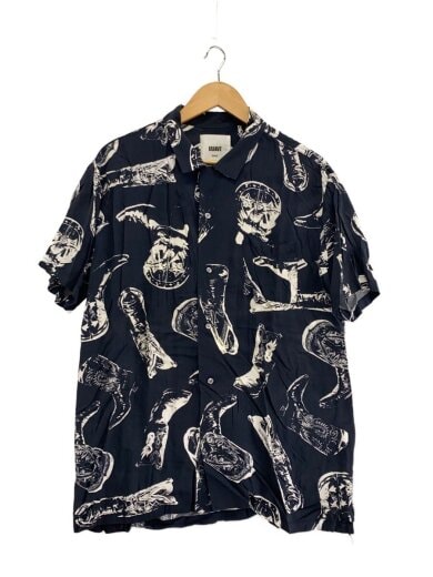 商品画像：UUAVE/アロハシャツ/M/レーヨン/BLK/総柄 1