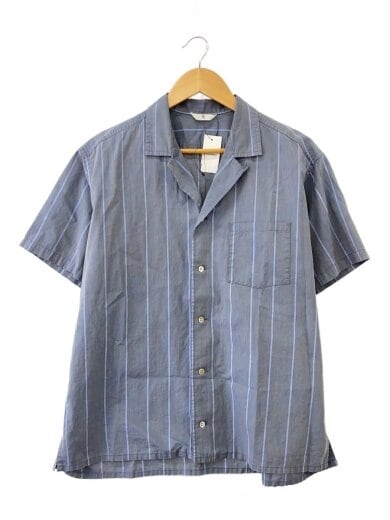 商品画像：半袖シャツ/--/コットン/BLU/ストライプ 1