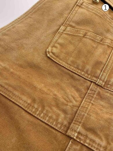 商品画像：オーバーオール/34/コットン/CML/無地/102776-211/ダブルニー 6