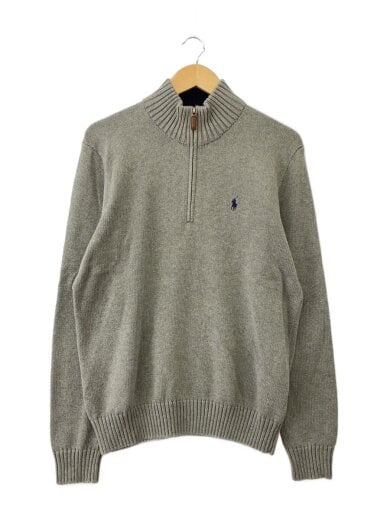 商品画像：ニット・セーター(厚手)/M/コットン/GRY/無地 1