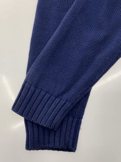 商品画像：ニット・セーター(厚手)/L/コットン/NVY/無地/ハーフジップ/ハイネック 5