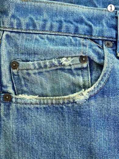 商品画像：70s/VT/505/シングル/実寸W40/デニム/インディゴ/スレ有 5