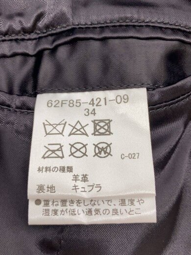 商品画像：ダブルライダースジャケット/34/羊革/BLK/無地/62F85-421-09// 4