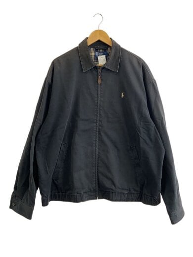 商品画像：スイングトップ/ジャケット/L/コットン/BLK/無地 1
