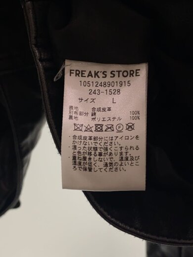 商品画像：VEGAN LEATHER WORK JACKET/レザージャケット/L/フェイクレザー/BLK/243-1528// 4