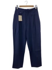 4タック/スラックス/ボトム/38/レーヨン/ネイビー/無地/I18SS-PT10C