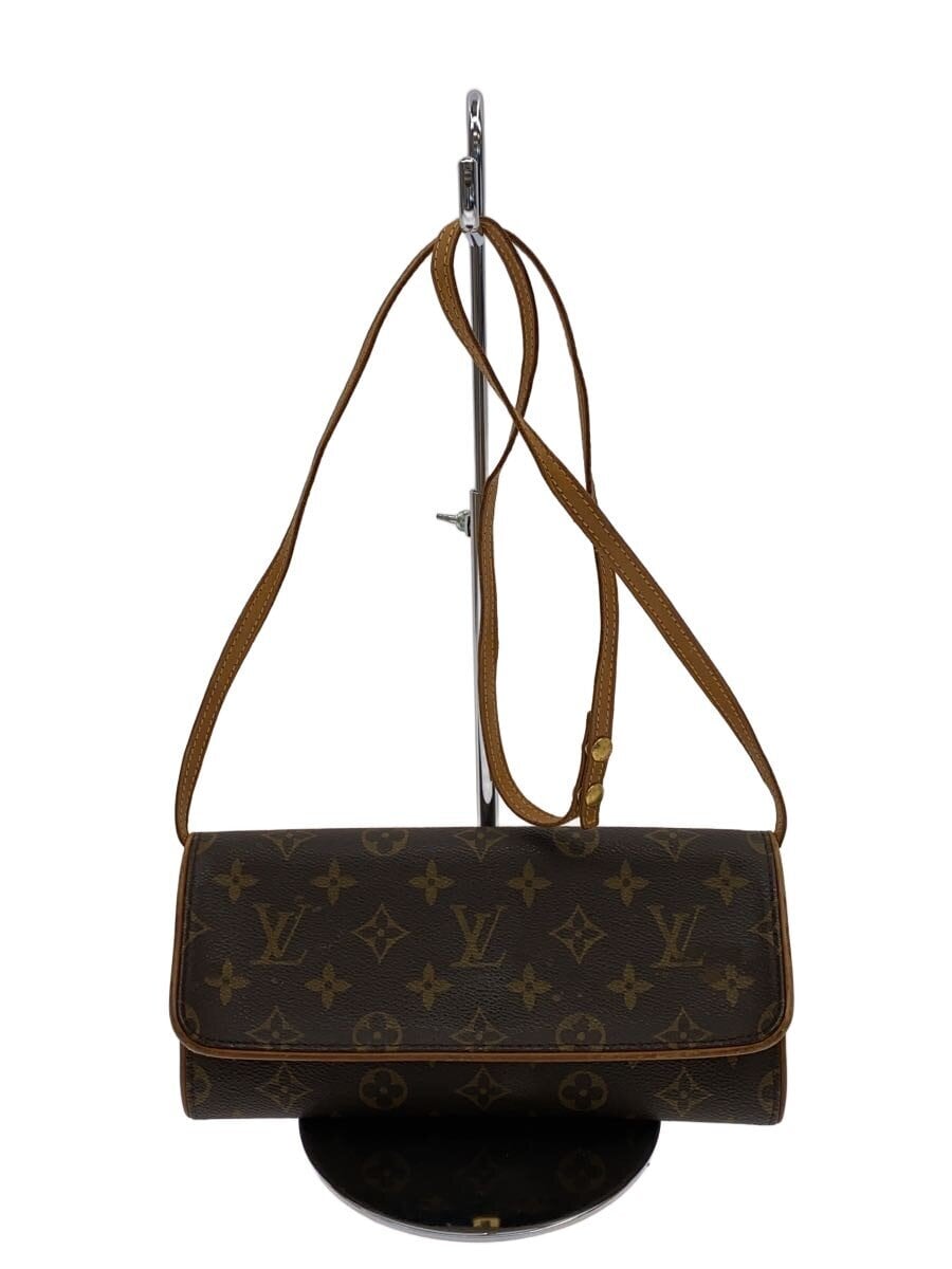 LOUIS VUITTON / ポシェット・ツインGM_モノグラム・キャンバス/M51852/CA0030/PVC/ブラウン/総柄
