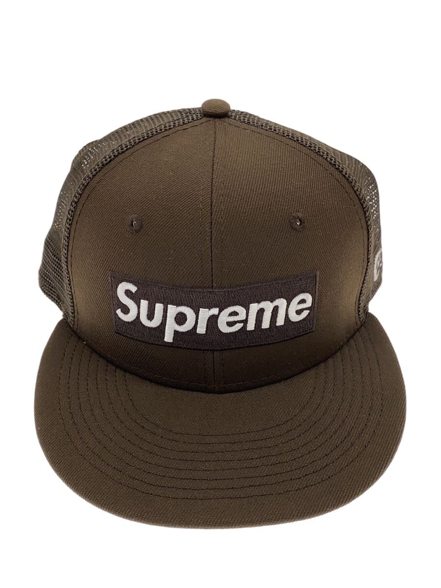 Supreme × NEW ERA / 22SS/Box Logo Mesh Back New Era/キャップ/7 1/4/ポリエステル/ブラウン/