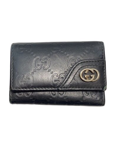 商品画像：6連/キーケース/レザー/ブラック/総柄/181680・0959/傷・擦れ考慮 1