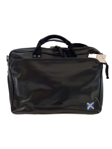 商品画像：ブリーフケース/ナイロン/BLK/無地/角破れあり// 1