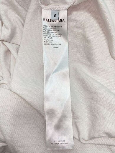 商品画像：ロゴプリントオーバーサイズTシャツ/2/コットン/ホワイト/プリント/694576 TMVJ6/汚れ有 4