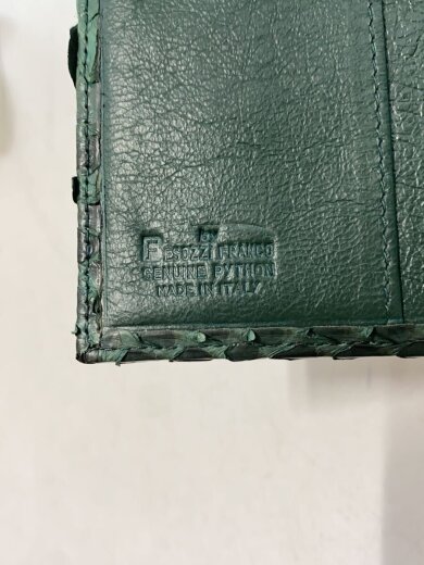 商品画像：besozzi franco/パイソン/ヘビ革/長財布/レザー/グリーン/総柄/メンズ 3
