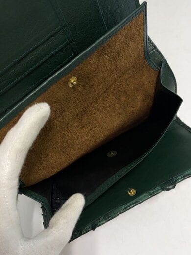 商品画像：besozzi franco/パイソン/ヘビ革/長財布/レザー/グリーン/総柄/メンズ 5