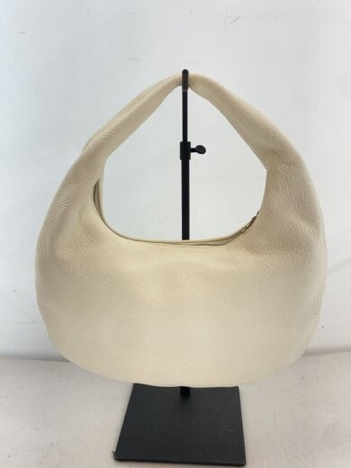 商品画像：ONE SHOULDER/ハンドバッグ/レザー/ホワイト/ハンドル部分汚れ有// 3