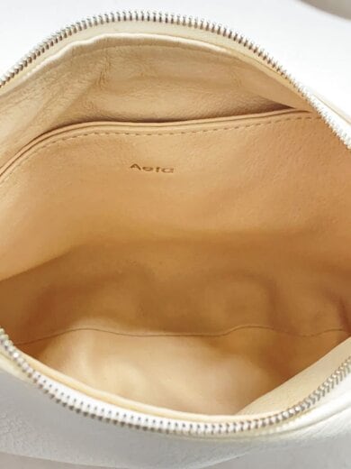 商品画像：ONE SHOULDER/ハンドバッグ/レザー/ホワイト/ハンドル部分汚れ有// 6